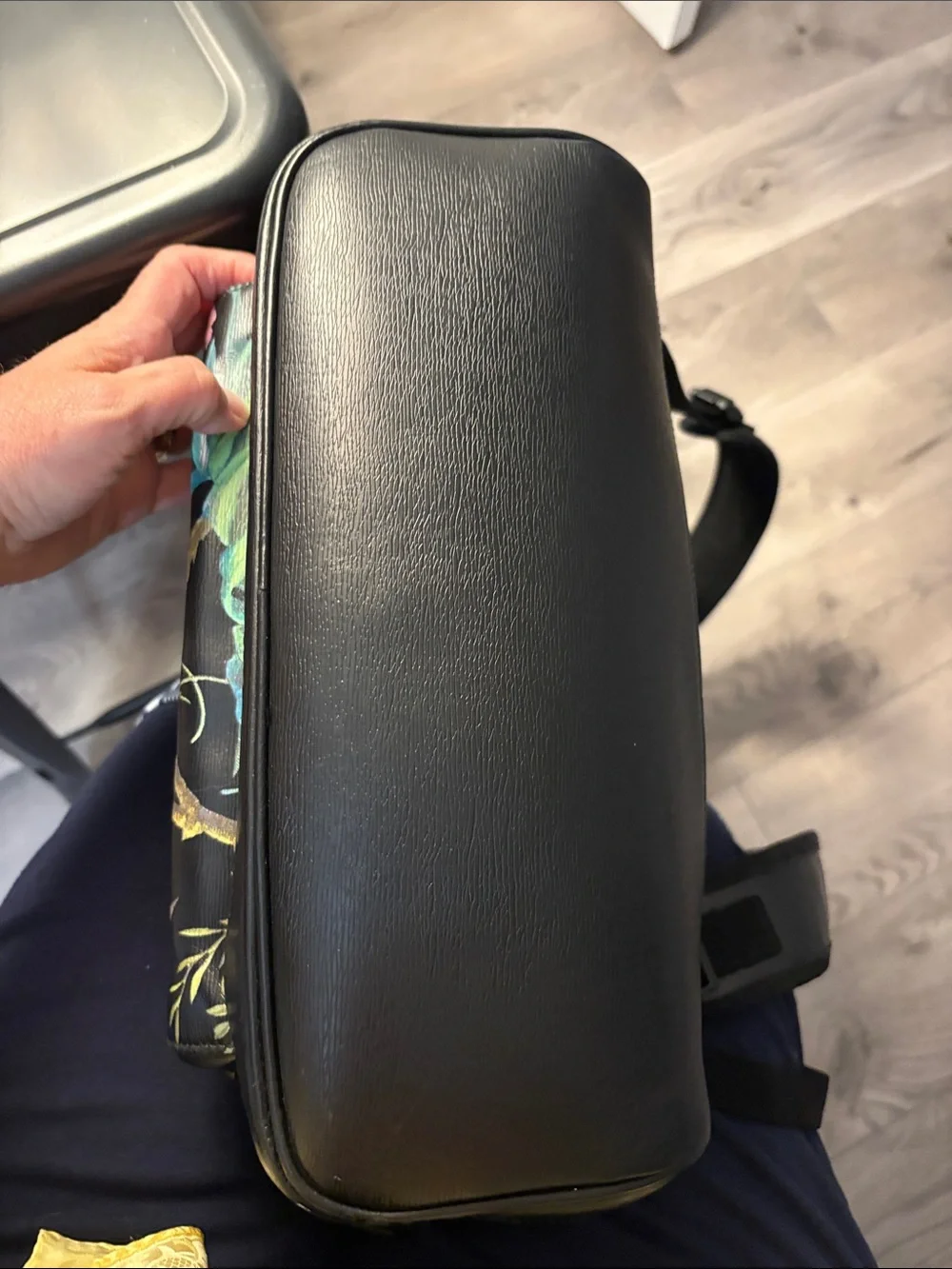 Gucci Tropical Print Calfskin Leather Medium Backpack Black Multi 406370